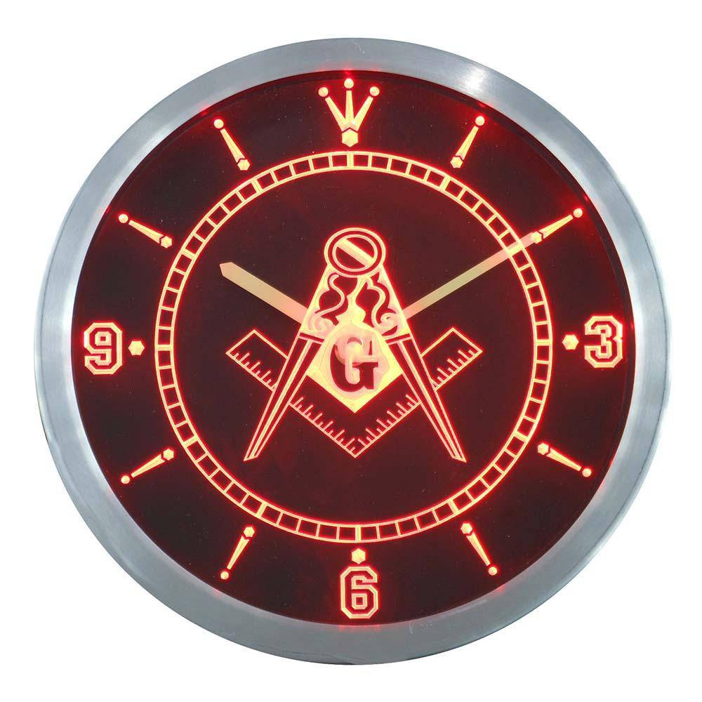 Master Mason Blue Lodge Clock - LED Quartz