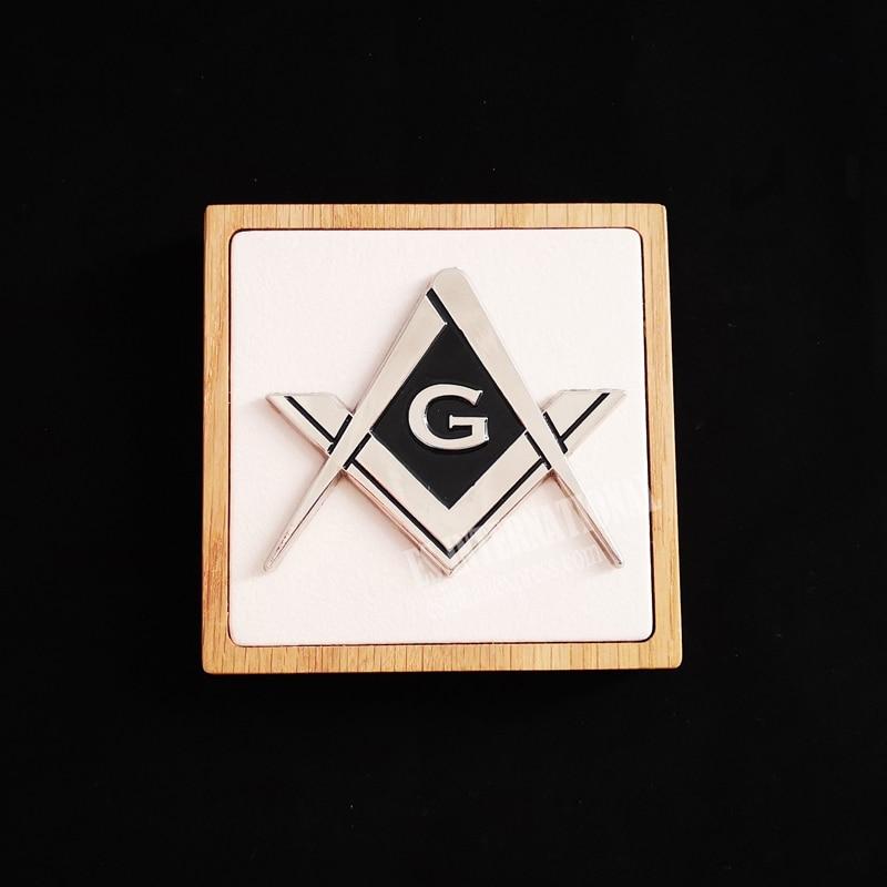 Master Mason Blue Lodge Car Emblem - Electronic Plating