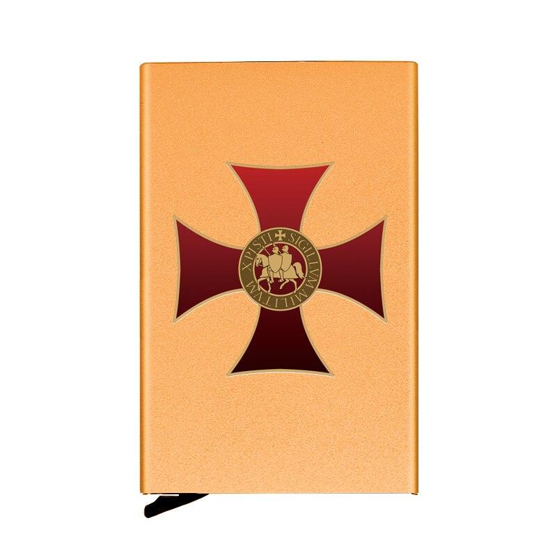 Knights Templar Commandery Wallet - Pop Up & Credit Card Holder Metal (5 colors)