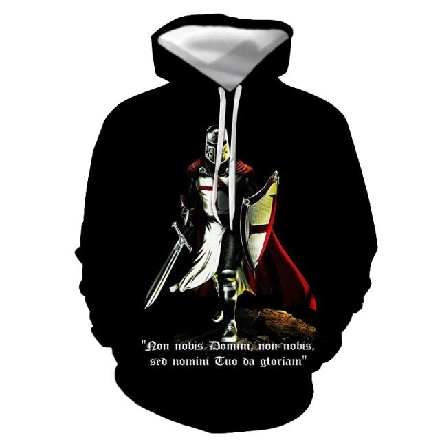 Knights Templar Commandery Hoodie - asual 3D Printed - Bricks Masons