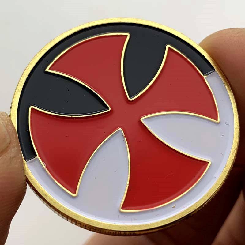 Knights Templar Commandery Coin - Souvenir Gold Plated Commemorative