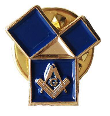 Master Mason Blue Lodge Lapel Pin - The 47th Problem of Euclid