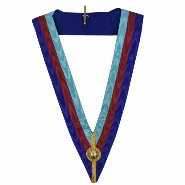 Provincial Royal Arch English Collarette - Three Colour Moire - Bricks Masons
