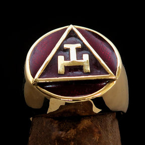 Royal Arch Chapter Ring - Red Solid Brass - Bricks Masons