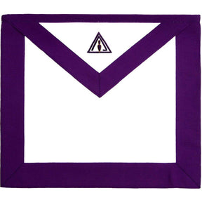 Member Council Apron - White & Purple Grosgrain