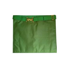 15th Degree Scottish Rite Apron - Pink & Green Moire with Silver Embroidery