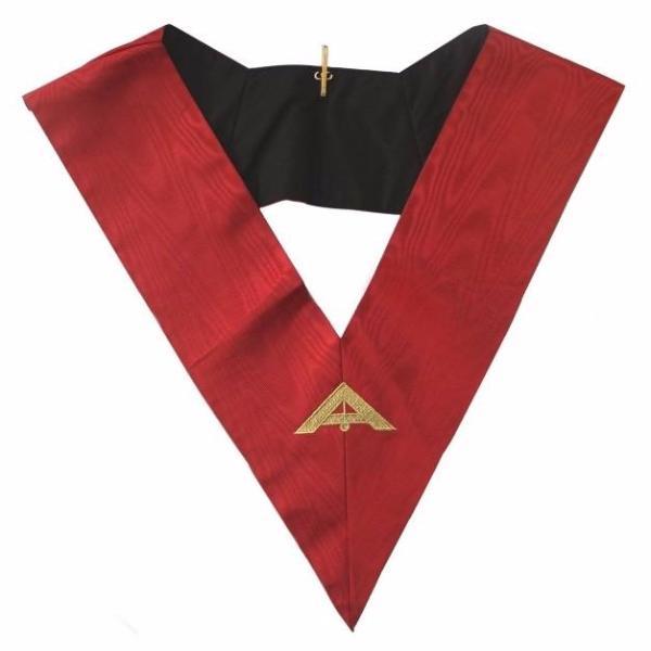 Senior Warden 18th Degree Scottish Rite Collar - Red Moire