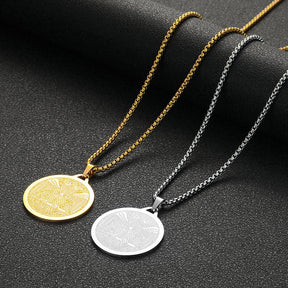 Scottish Rite Necklace - Wings Down Pendant (Gold & Silver) - Bricks Masons