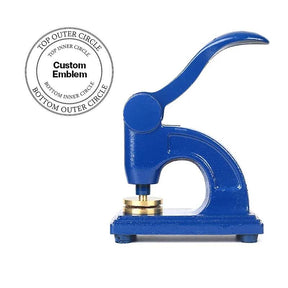 Order Of Malta Seal Press - Long Reach Blue Color With Customizable Stamp - Bricks Masons