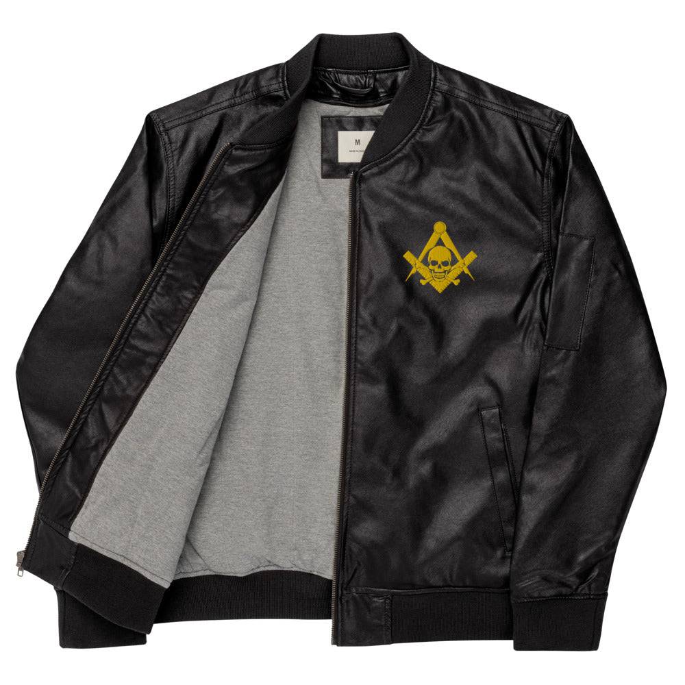 Widows Sons Jacket - Leather Golden Embroidery - Bricks Masons