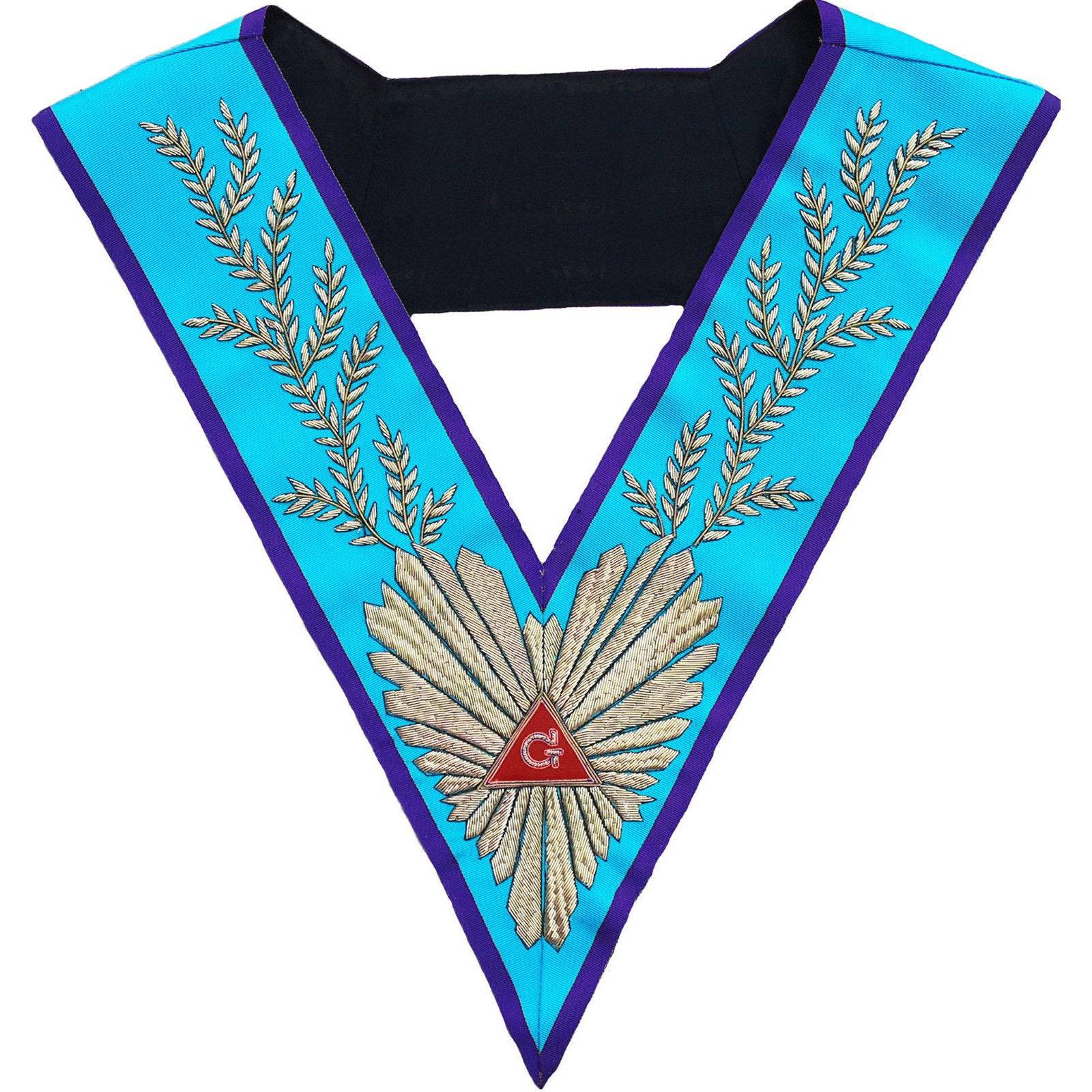 Worshipful Master Memphis Misraim Collar - Handmade Embroidery - Bricks Masons