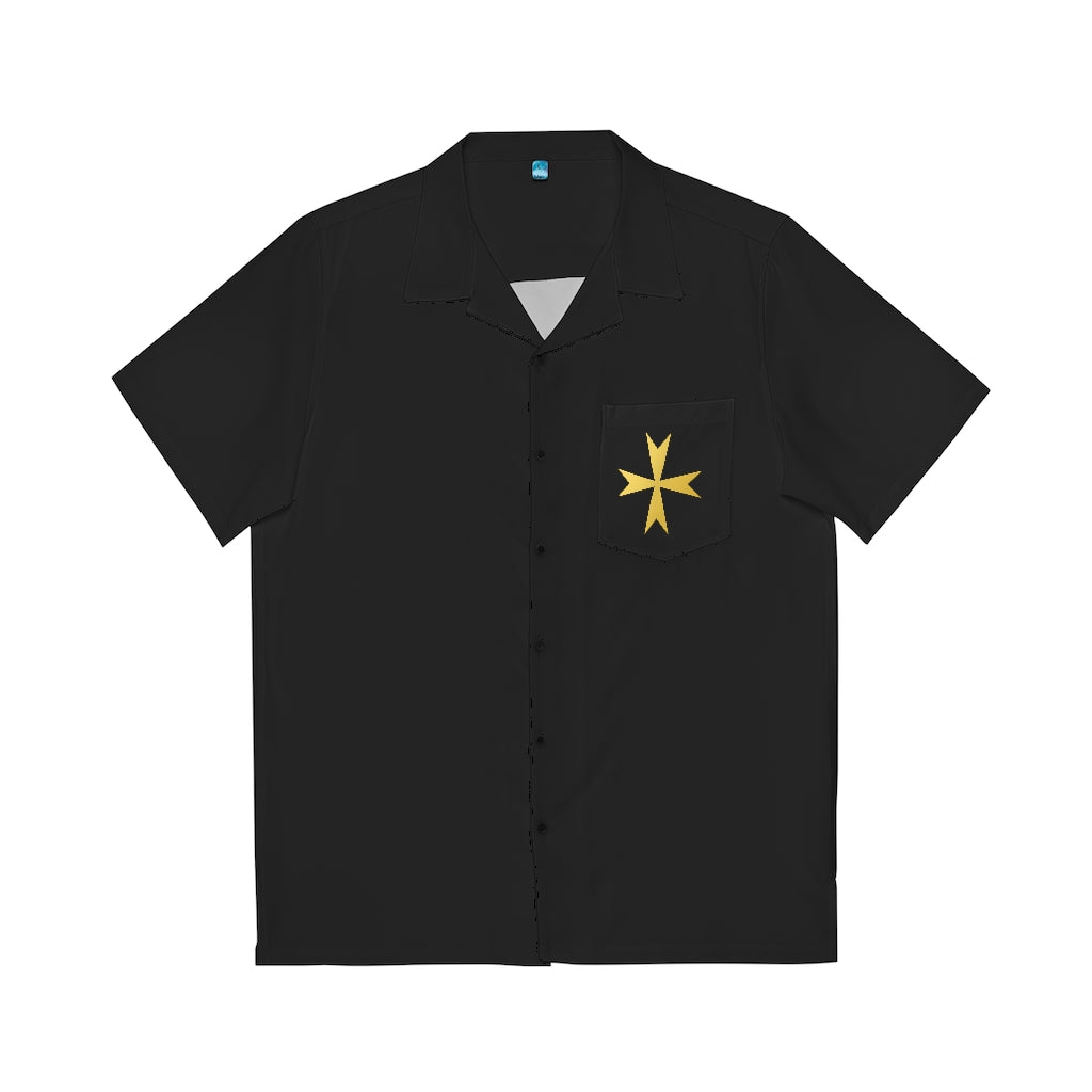 Order Of Malta Commandery T-Shirt - Black - Bricks Masons