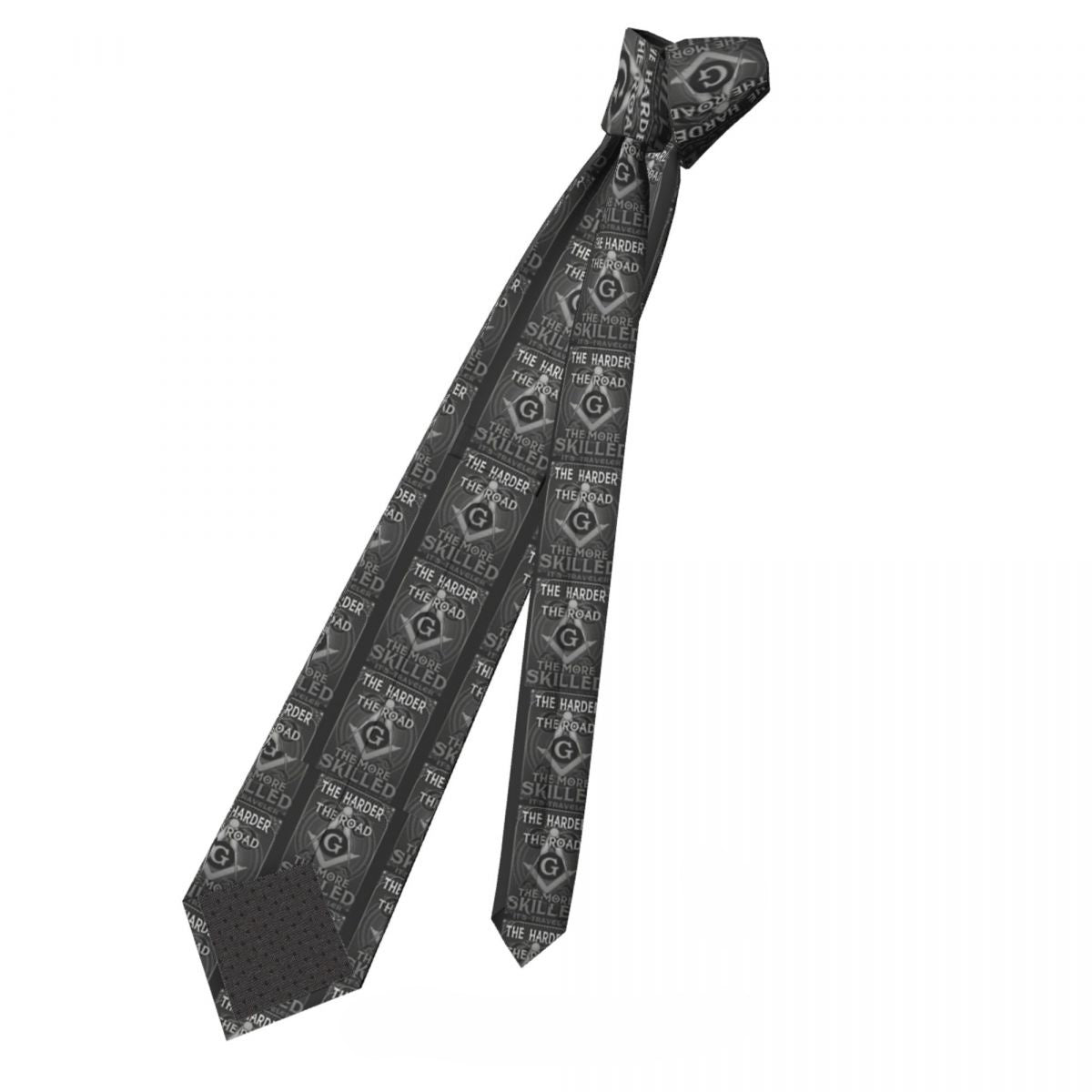 Master Mason Blue Lodge Necktie - Gray - Bricks Masons