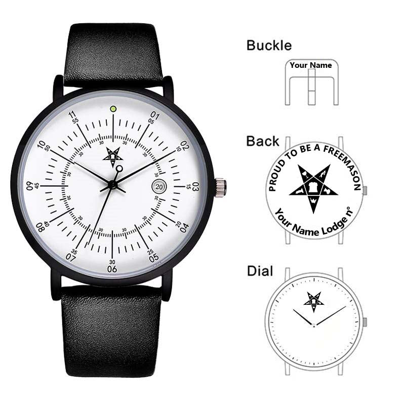 OES Wristwatch - Leather Straps - Bricks Masons