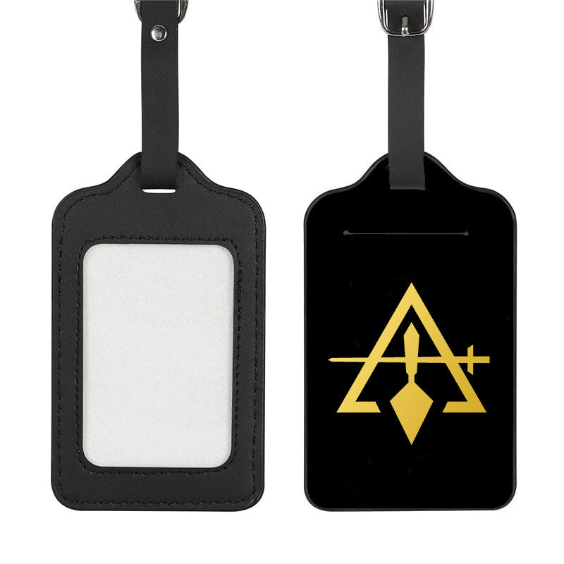 Council Luggage Tag - Black Leather - Bricks Masons