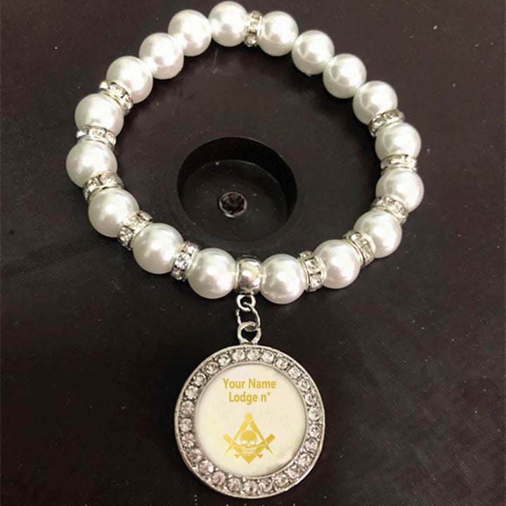 Widows Sons Bracelet - Gold and White - Bricks Masons