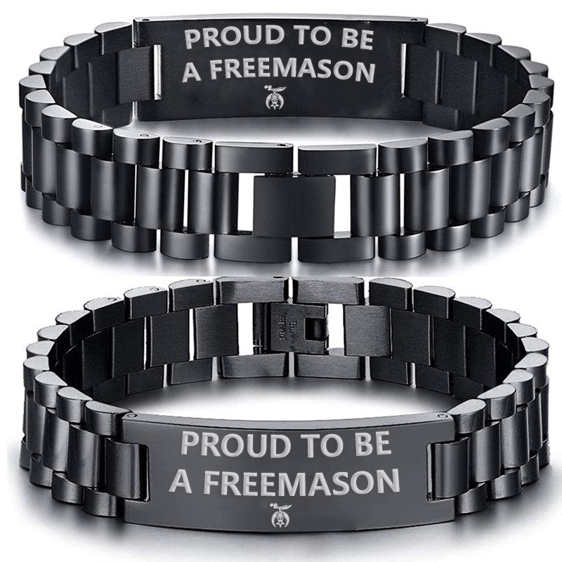 Shriners Bracelet - Stainless Steel - Bricks Masons