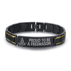 Past Master Blue Lodge California Regulation Bracelet - Stainless Steel - Bricks Masons