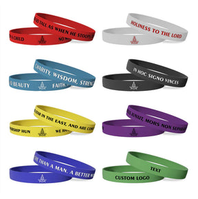 Past Master Blue Lodge California Regulation Bracelet - Various Silicone Colors - Bricks Masons