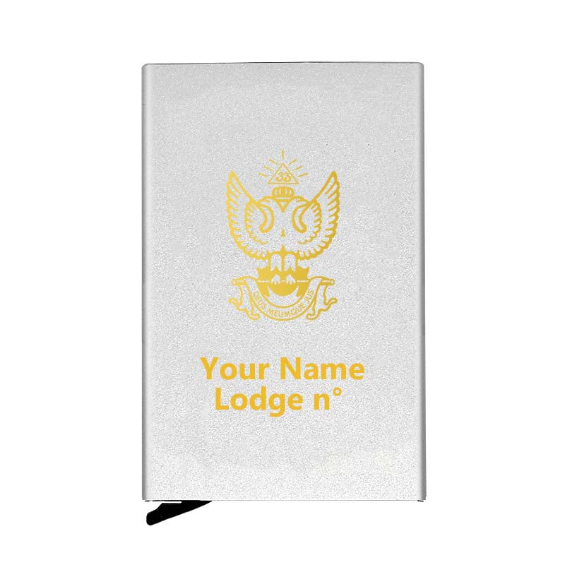 33rd Degree Scottish Rite Credit Card Holder - Wings Up Various Colors - Bricks Masons