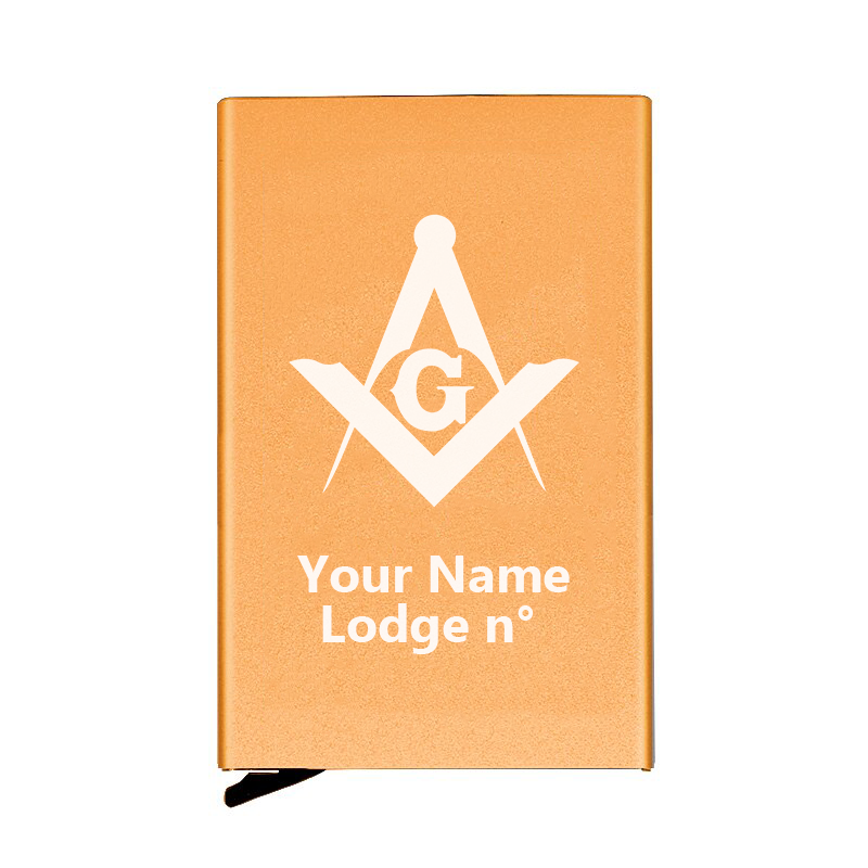 Master Mason Blue Lodge Credit Card Holder - Various Colors - Bricks Masons