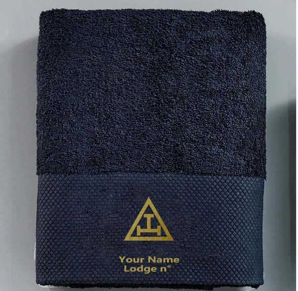 Royal Arch Chapter Towel - Black & White - Bricks Masons