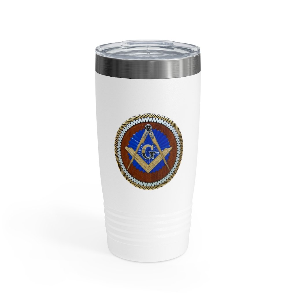 Master Mason Blue Lodge Ringneck Tumbler - Square & Compass G - Bricks Masons