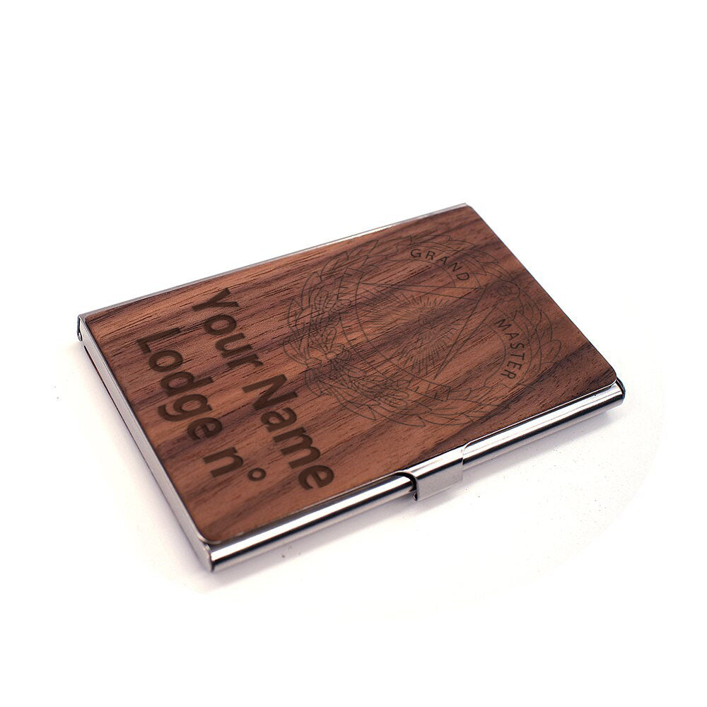 Grand Master Blue Lodge Business Card Holder - (RFID Protection) - Bricks Masons