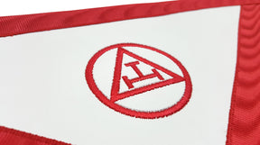 Captain of Host Royal Arch Chapter Apron - Red Machine Embroidery - Bricks Masons