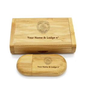 Grand Master Blue Lodge USB Flash Drives - Various Wood Colors - Bricks Masons