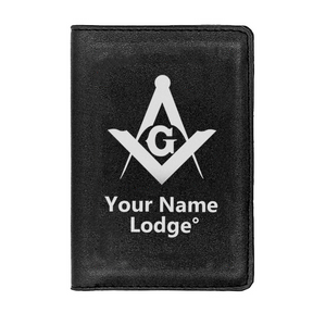 Master Mason Blue Lodge Wallet - Black & Brown - Bricks Masons