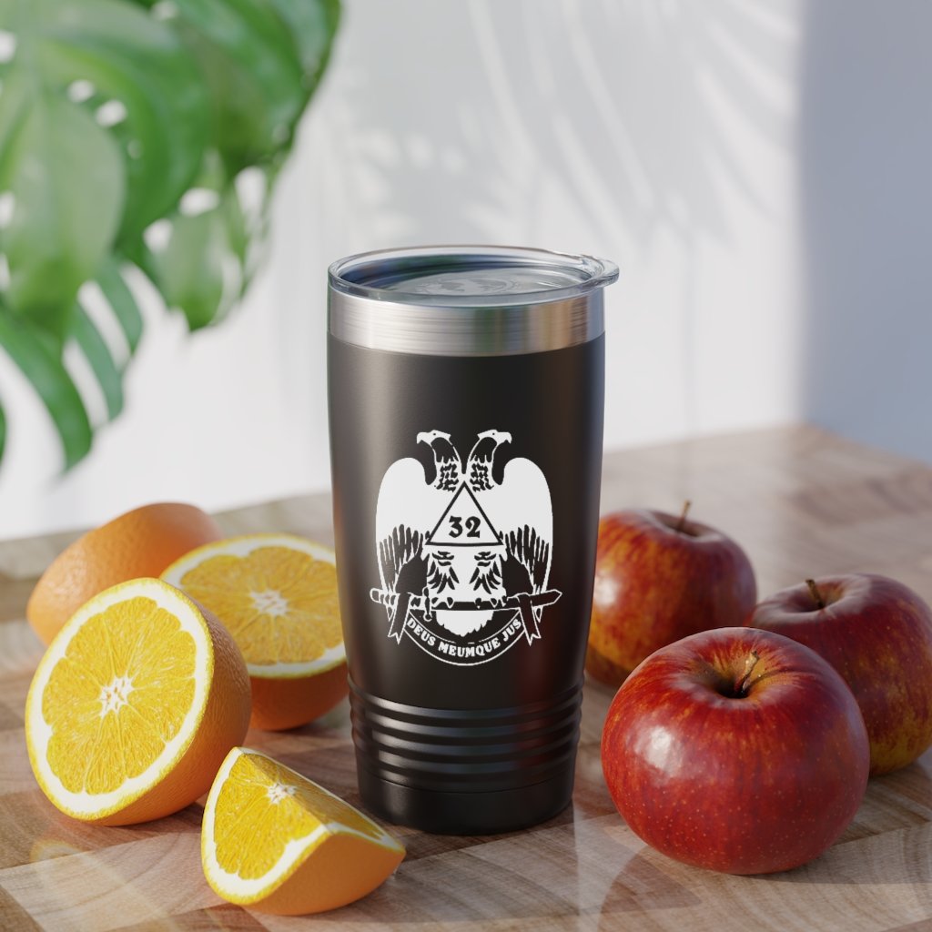 32nd Degree Scottish Rite Ringneck Tumbler - Wings Down Various Colors - Bricks Masons