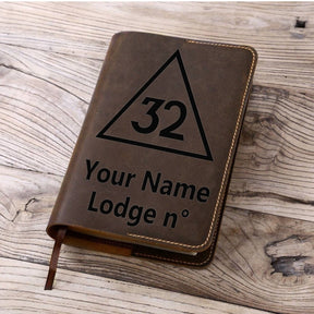 32nd Degree Scottish Rite Book Cover - Leather - Bricks Masons