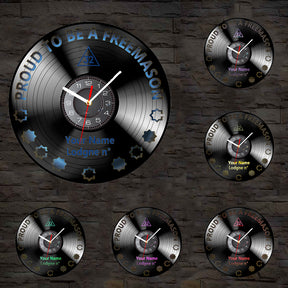 32nd Degree Scottish Rite Clock - Vinyl Record - Bricks Masons
