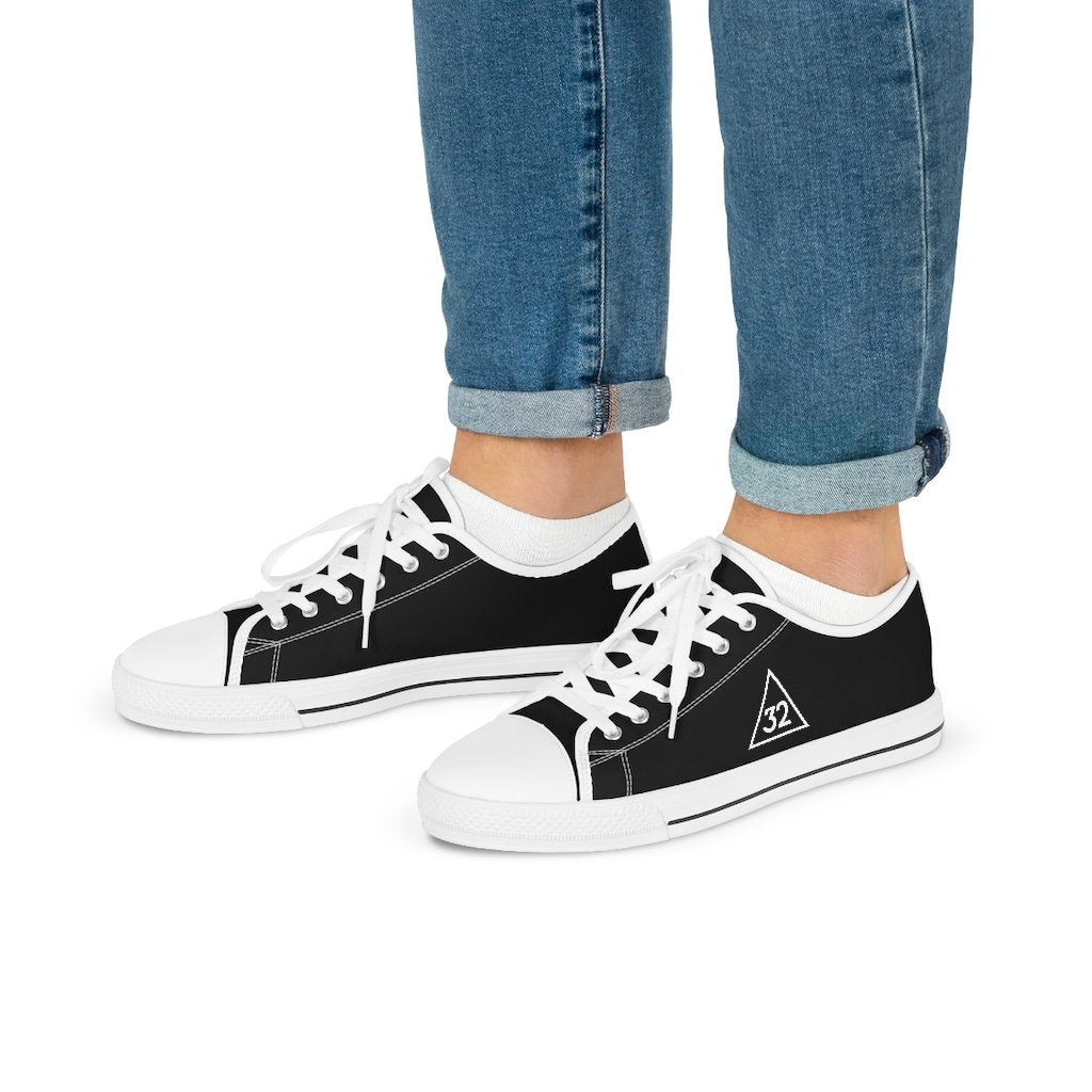 32nd Degree Scottish Rite Sneaker - Low Top Black & White - Bricks Masons
