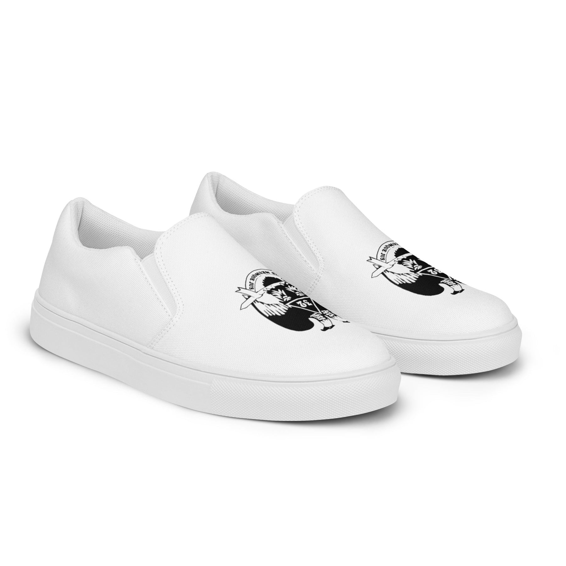 32nd Degree Scottish Rite Sneaker - Wings Down Slip-on Canvas - Bricks Masons