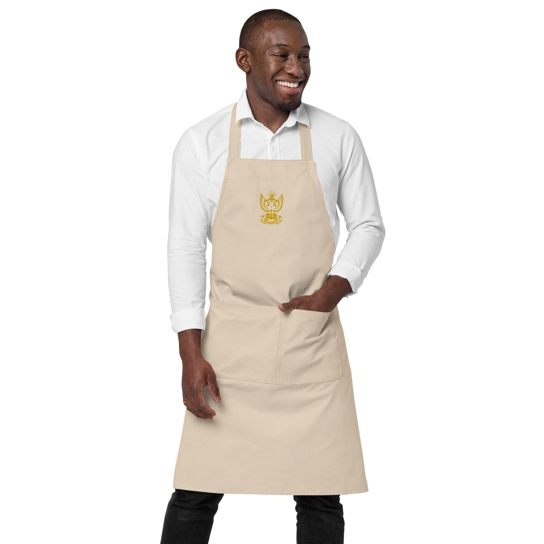 33rd Degree Scottish Rite Kitchen Apron - Wings Up Various Organic Cotton Colors - Bricks Masons