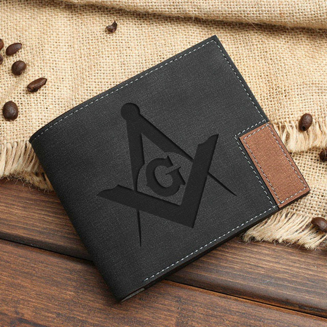 Master Mason Blue Lodge Wallet - Leather Various Colors - Bricks Masons