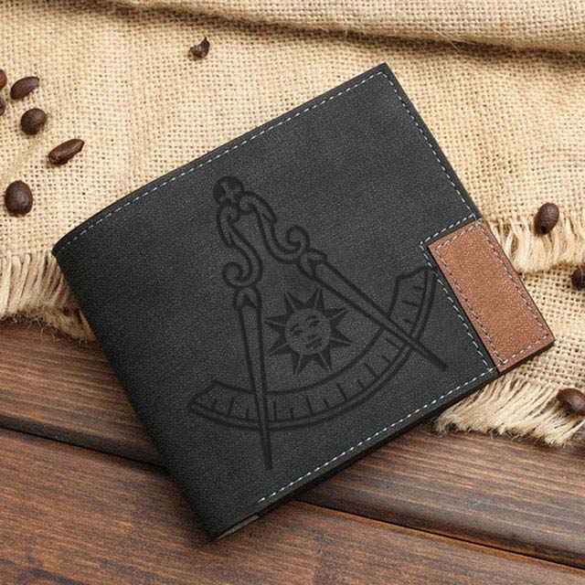 Past Master Blue Lodge California Regulation Wallet - Leather Various Colors - Bricks Masons