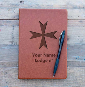 Order Of Malta Journal - Brown Faux Leather - Bricks Masons