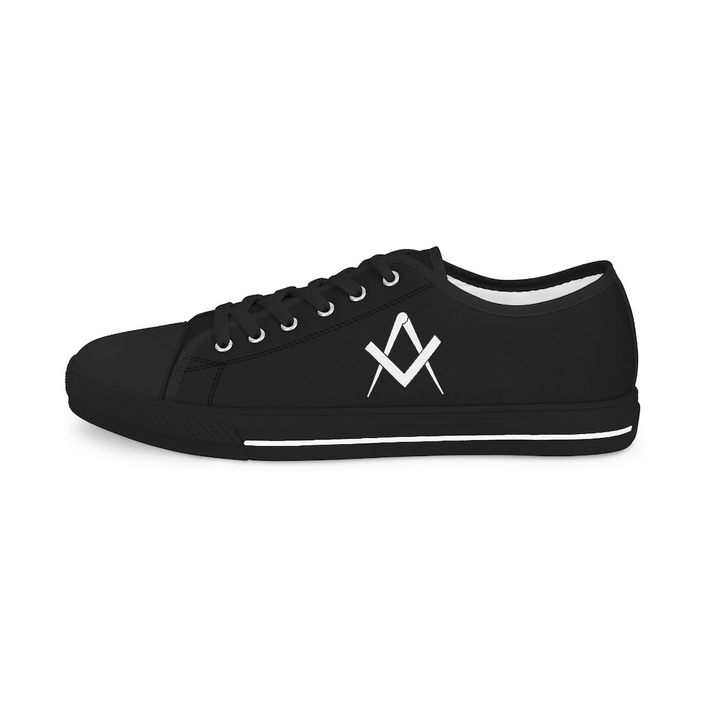 Master Mason Blue Lodge Sneaker - Low-Top Square & Compass - Bricks Masons