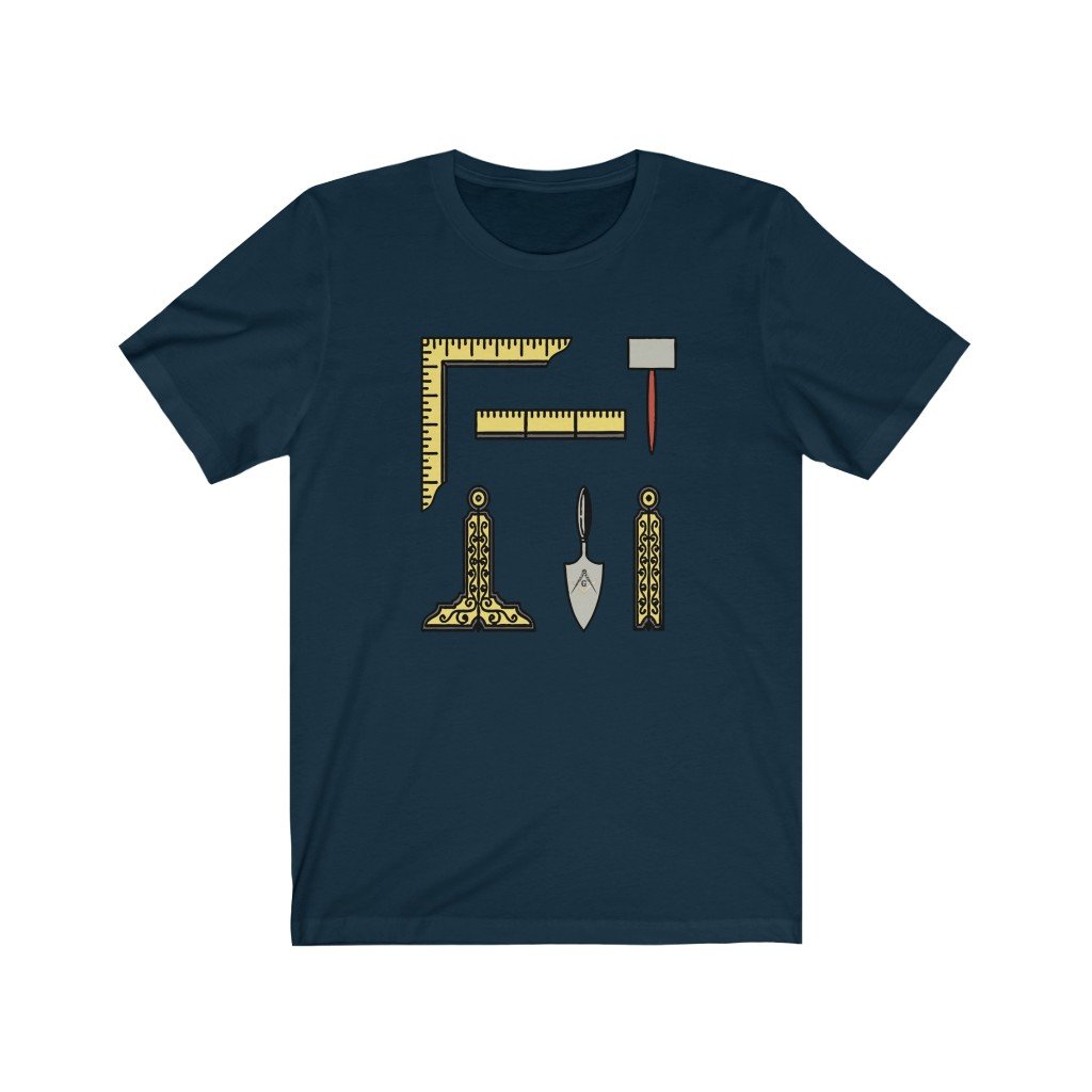 Masonic T-Shirt - Masonic Tools - Bricks Masons