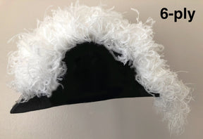 Past Grand Commander Knights Templar Commandery Chapeau - White & Black Blend Plumes - Bricks Masons