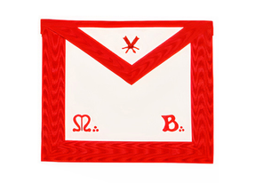 Secretary Scottish Rite Apron - Red Moire - Bricks Masons