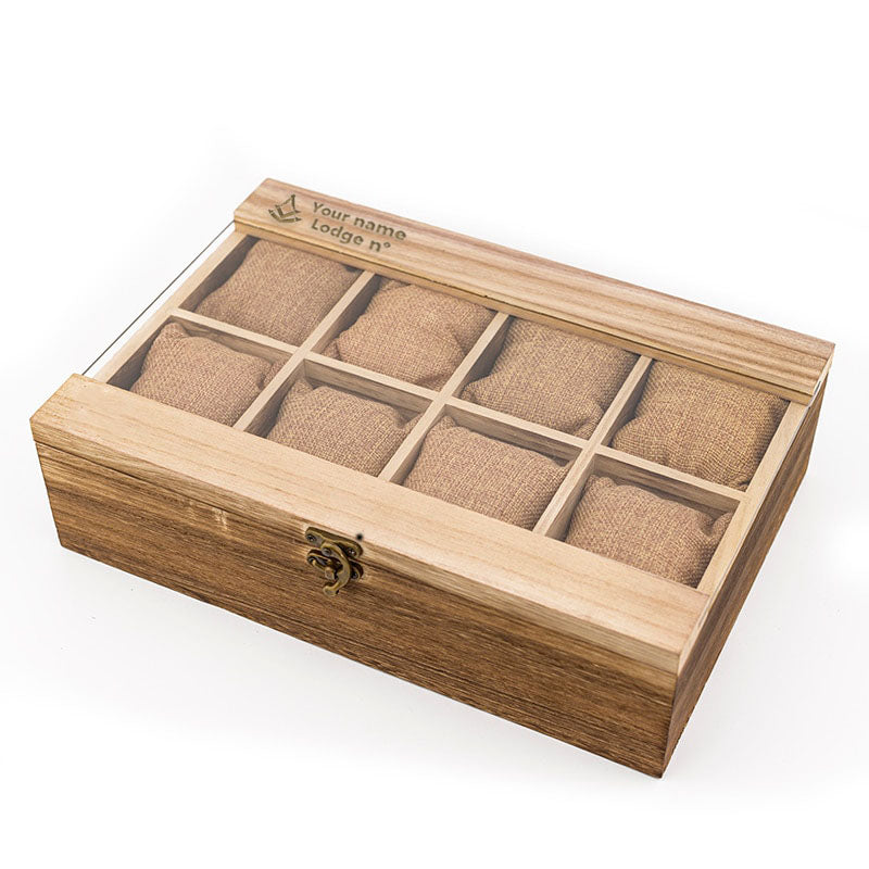 Past Master Blue Lodge Watch Case - (8 Slots) - Bricks Masons