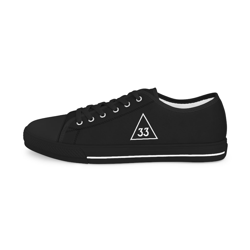 33rd Degree Scottish Rite Sneaker - Low Top Black & White - Bricks Masons