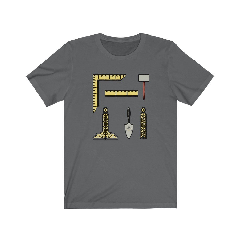 Masonic T-Shirt - Masonic Tools - Bricks Masons