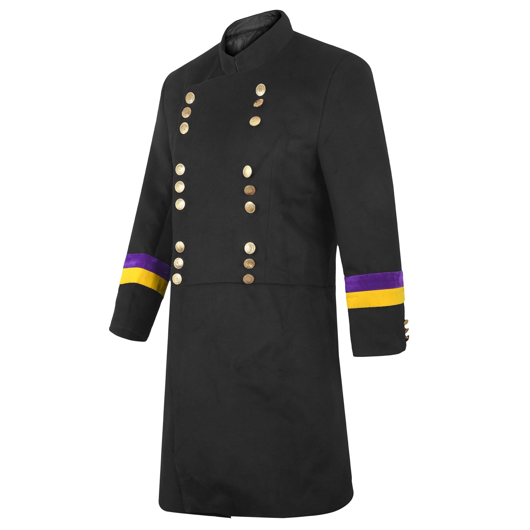 Past Commander Knights Templar Commandery Frock Coat - Black - Bricks Masons