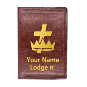 Knights Templar Commandery Wallet - Black & Brown - Bricks Masons