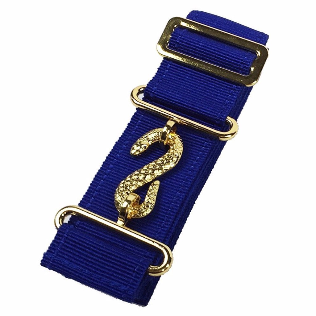 Masonic Apron Belt Extender - Blue Belt with Silver/Gold Clasp - Bricks Masons